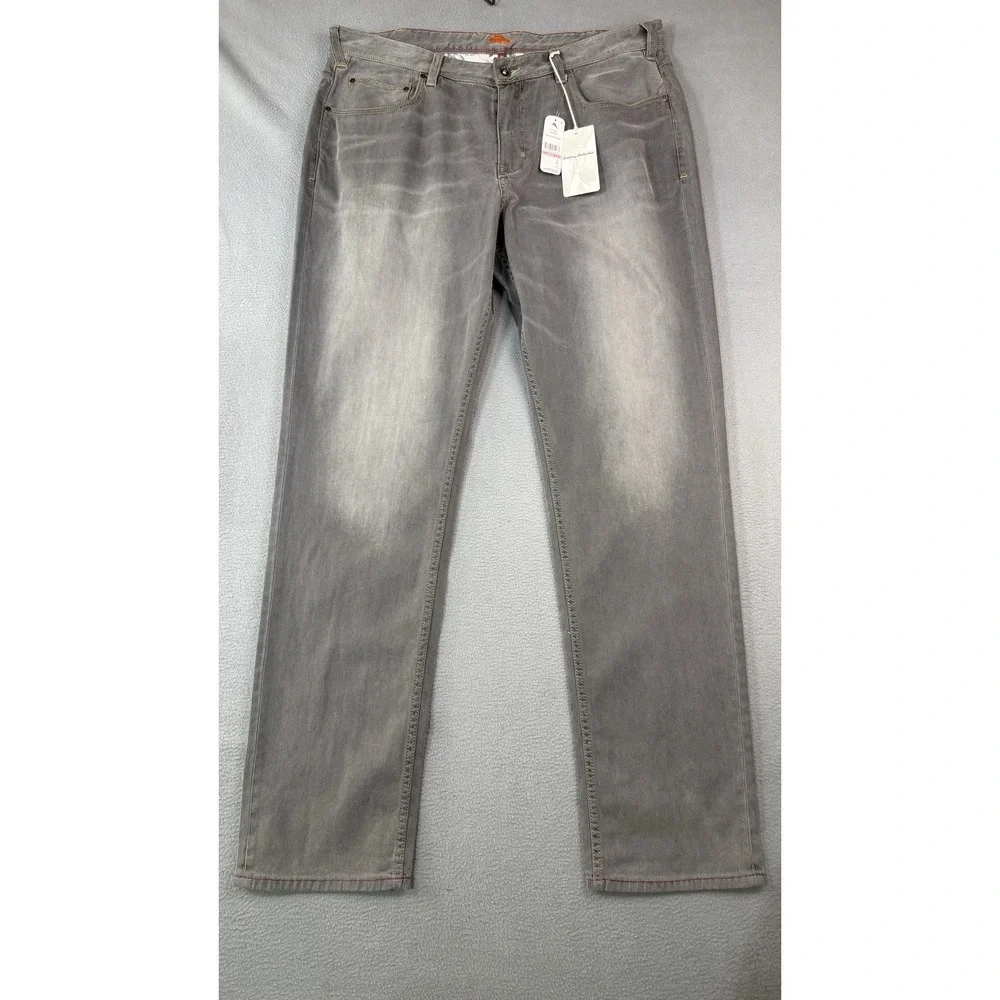 Tommy Bahama Jeans Mens 40x36 Sand Drifter Vintage Grey‎ Wash Demin Five Pocket